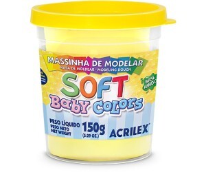 Massa de Modelar 150g Soft Amarelo Bebe - Acrilex