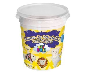 Massa de Modelar Com Argila 500g - Uti Guti