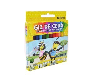 Giz de Cera 12 Cores - Acrilex