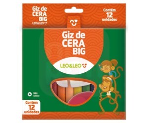 Giz de Cera Big 12 Cores - Leo&Leo