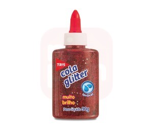 Cola Glitter 90g Vermelha - Tris