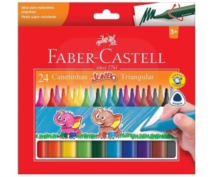 Canetinha 24 Cores Jumbo Triangular - Faber-Castell