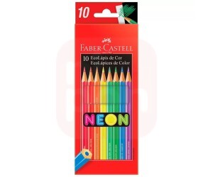 Lápis de Cor 10 Cores Neon - Faber-Castell