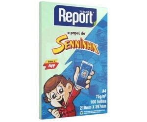 Papel Sulfite A4 Verde 75g 100 Fls - Report