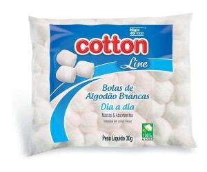 Algodão em Bolas Brancas