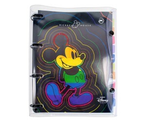 Fichário Universitário Cristal Mickey + 192 Folhas
