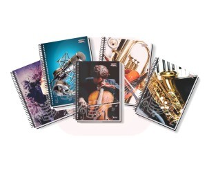 Caderno 1/4 Espiral Música 64fls - Tamoio