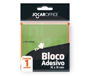 Bloco Adesivo Verde 76 x 76mm - Jocar Office