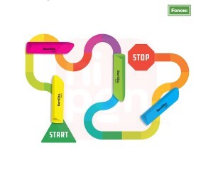 Borracha Triangular Neon Barrilito GB03 - Foroni