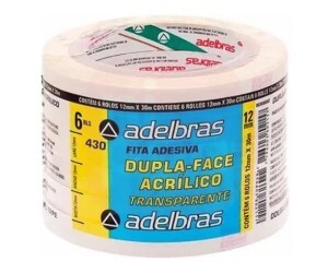 Fita Dupla Face 18x30mm - Adelbras