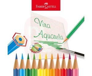 Lápis Aquarelável 12 Cores - Faber-Castell