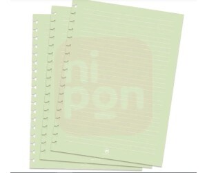 Refil De Folhas Para Caderno Smart Universitário - Follhas Verde e Pauta Branca