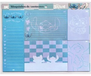 Bloquinhos de Anotações Disney Stitch com 5 Modelos (20 Folhas cada) | DAC