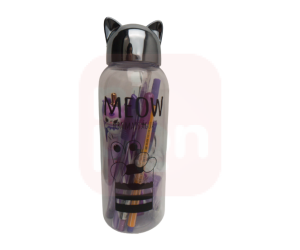 Kit Presenteável Monocromático Roxo C/ Estojo Garrafa Gato plástico