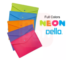 Pasta C/ Botão Horizontal Envelope A4 Full Color Laranja