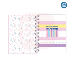 Planner Espiral 17,7 x 24 cm Happy 90 G 2024 - Azul