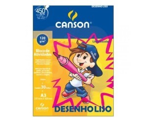 Bloco de Desenho Liso A3 120g 30 Folhas - Canson