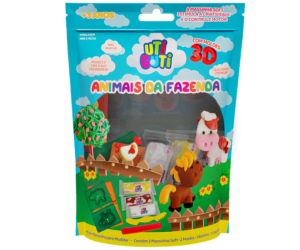Massa De Modelar Kit Animais Da Fazenda