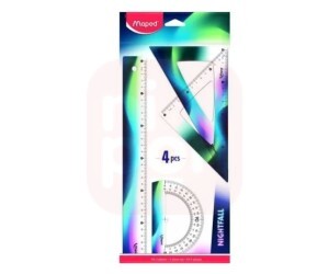 Kit Réguas Geométricas 1º Grau - MNightfall 4 PCS