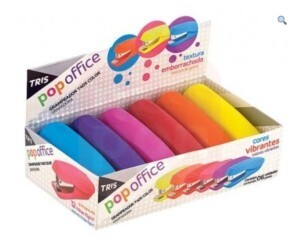 Grampeador Neon Pop Emborrachado Para 15Fls