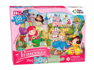 Quebra-Cabeça gigante - Princesas 28 peças com bordas orgânicas