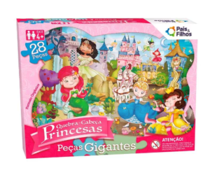 Quebra-Cabeça gigante - Princesas 28 peças com bordas orgânicas