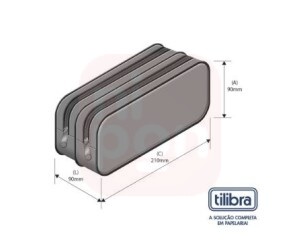 Estojo Duplo Academie Azul 313521 - Tilibra