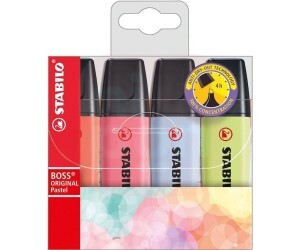 Marca Texto Stabilo Boss Original Pastel 4 Cores