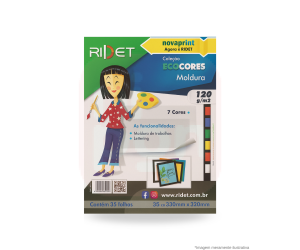 Bloco Moldura Ecocores A3 120g 35 Folhas