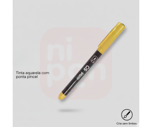 Caneta Marcador Brush Aquarelável CIS - Amarelo ouro