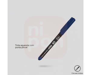Caneta Marcador Brush Aquarelável CIS - Azul escuro