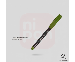 Caneta Marcador Brush Aquarelável CIS - Verde aspargo