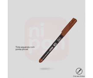 Caneta Marcador Brush Aquarelável CIS - Castanho