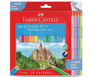 Lápis de Cor 24  + 4  Cores - Faber-Castell