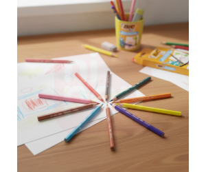 Lápis de Cor BIC Evolution Triangular Gigante – 12 Cores 