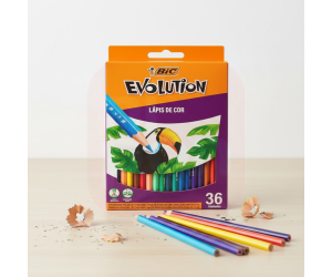 Lapis De Cor Evolution Sextavado 36 Cores - BIC