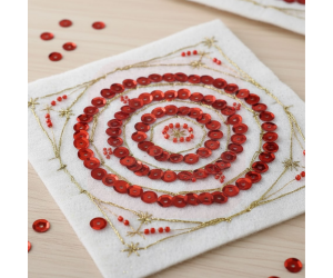 Lantejoula Escolar Vermelha