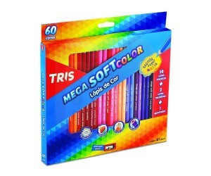 Lápis de Cor 60 Cores Mega Soft Color - Tris