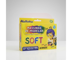 Massa de Modelar 12 Cores Soft 180g - Acrilex