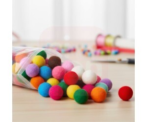 Pompom colorido 30mm PC C/ 100 