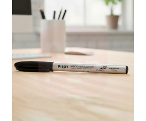 Caneta Marcador Permanente Pilot 2.0 Preta – Para CD/DVD e Superfícies Lisas