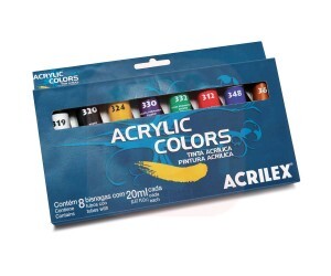 Tinta Acrilica 8 Cores - Bisnaga