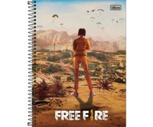 Caderno 1 Matérias Free Fire - Tilibra